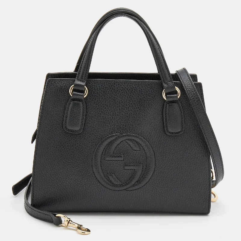 Gucci Black Leather Small Soho Tote