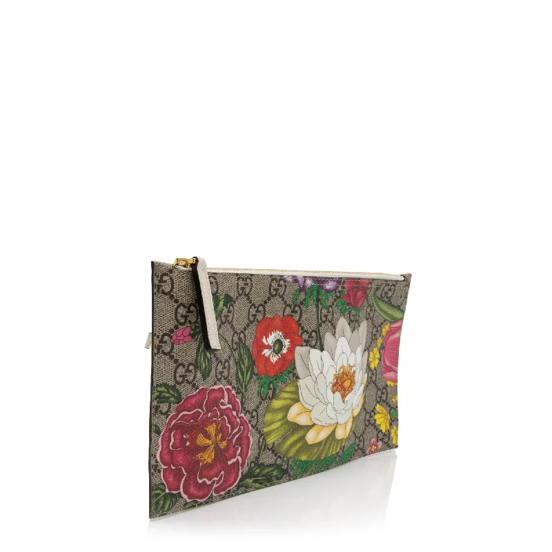 Gucci GG Supreme Flora Pochette (SHF-L79z7Y)