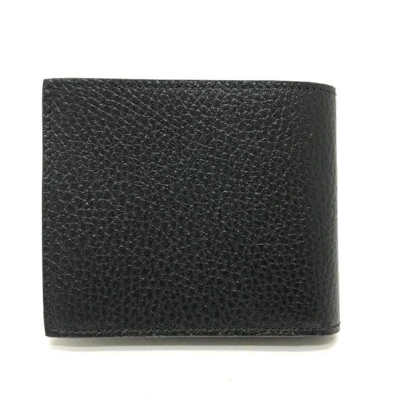 GUCCI Folded wallet 610466 leather black Interlocking G mens Secondhand