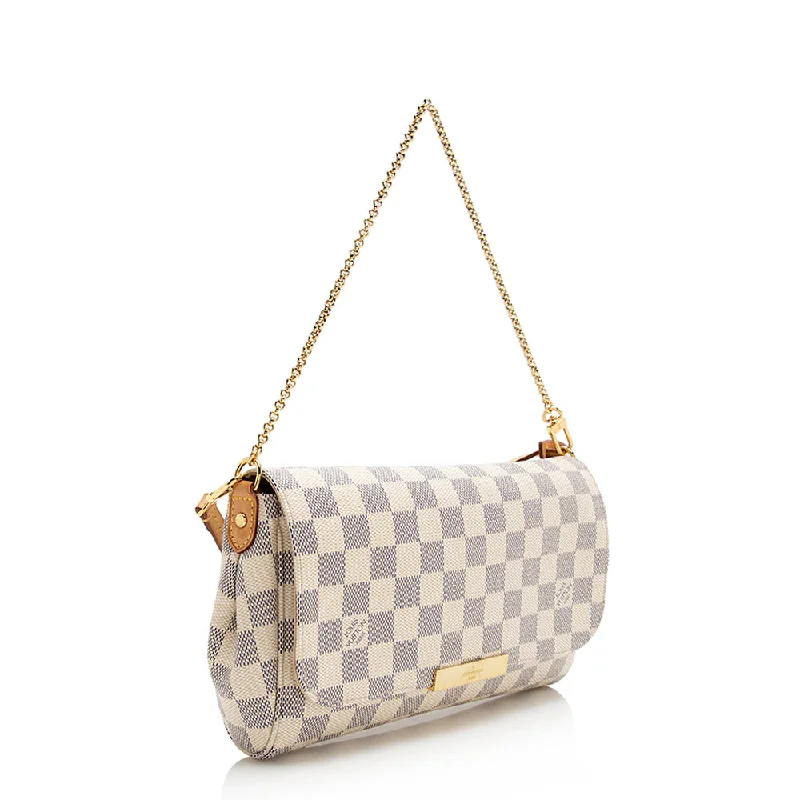 Louis Vuitton Damier Azur Favorite MM Shoulder Bag (21615)