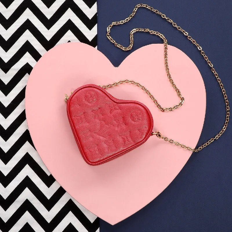 Louis Vuitton Red Fall In Love Heart On a Chain Bag