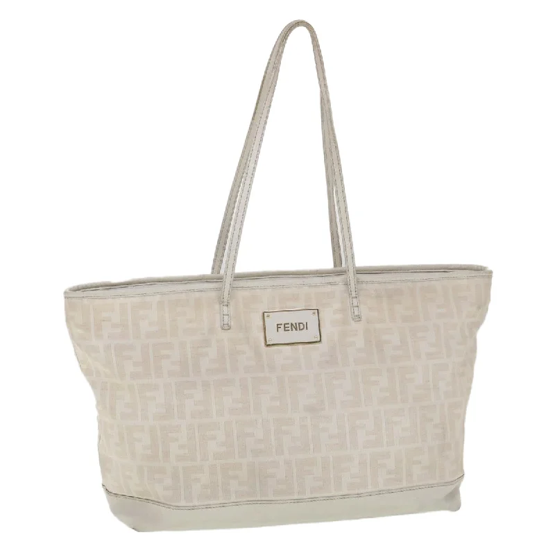 FENDI Zucca Canvas Tote Bag White 8BH185-HKN-128-2550  yk6324