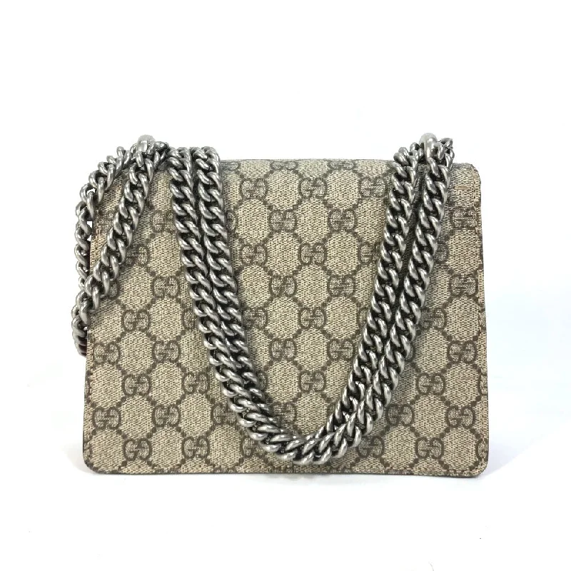 GUCCI Shoulder Bag 421970 GG Supreme Canvas beige GG Dionysus Women Used