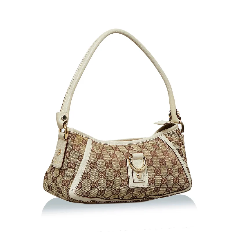 Gucci GG Canvas Abbey D-Ring Baguette (7E86TE)