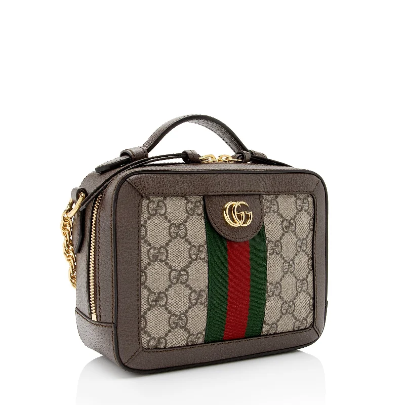 Gucci GG Supreme Ophidia Top Handle Mini Shoulder Bag (SHF-NuNUZp)