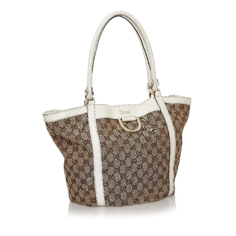 Gucci GG Canvas Abbey D-Ring Canvas Tote Bag (33377)