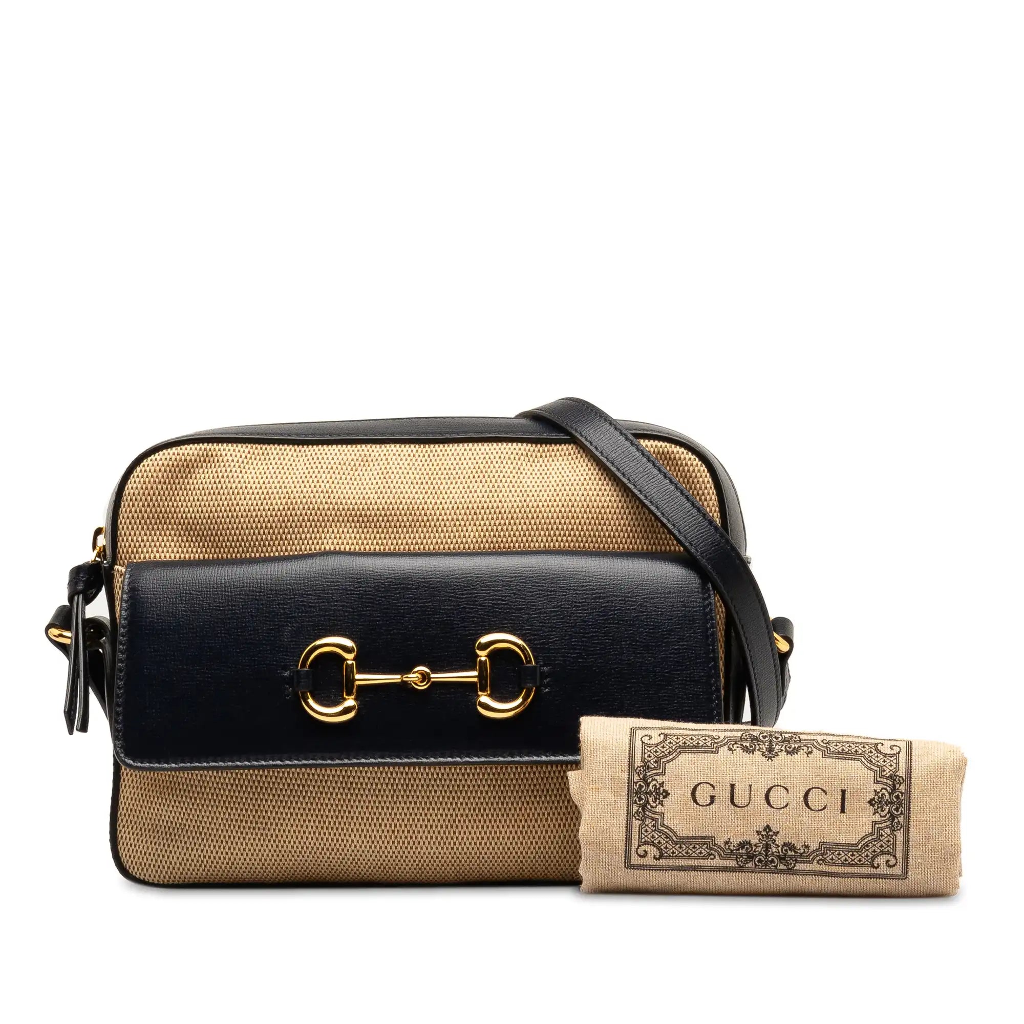 Gucci Horsebit 1955 Brown Canvas