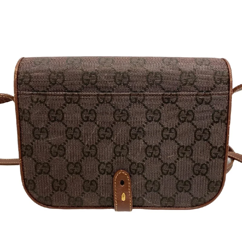 GUCCI Shoulder Bag 26 007 0064 canvas Brown Old Gucci Women Used