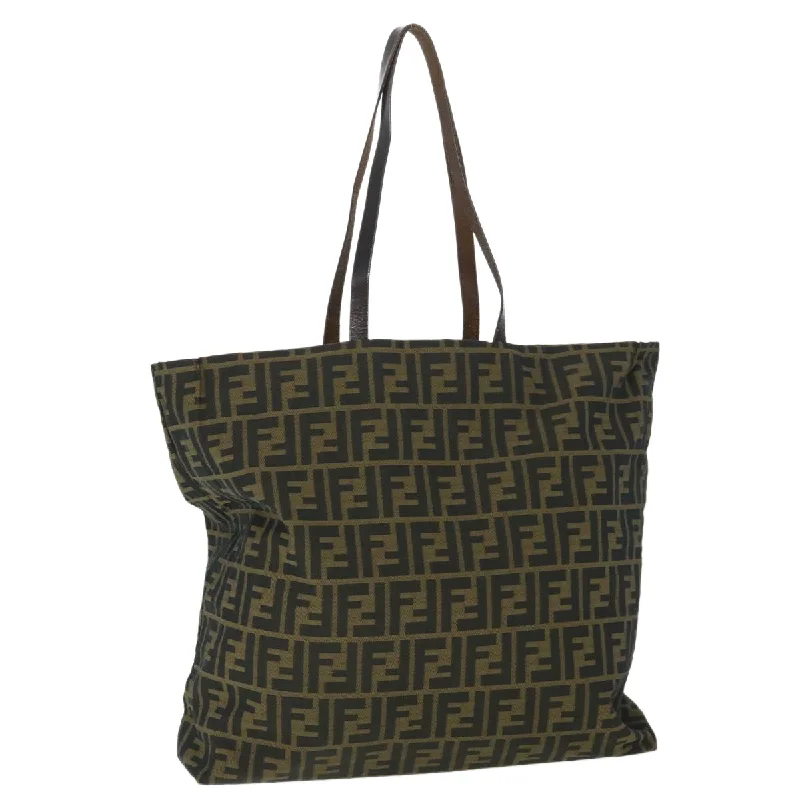 FENDI Zucca Canvas Tote Bag Brown  54796