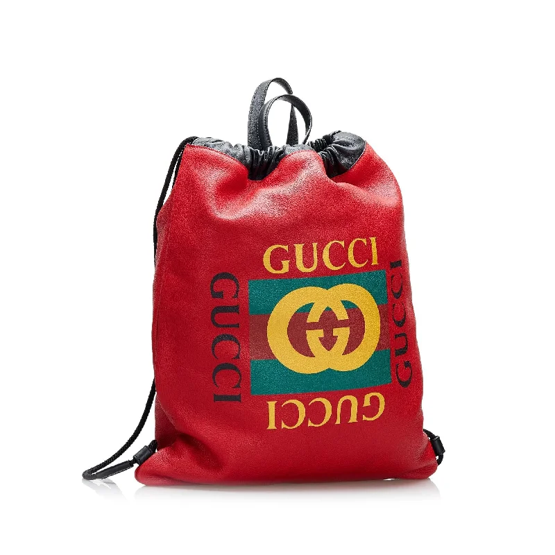 Gucci Logo Drawstring Backpack (SHG-Pk7mwg)