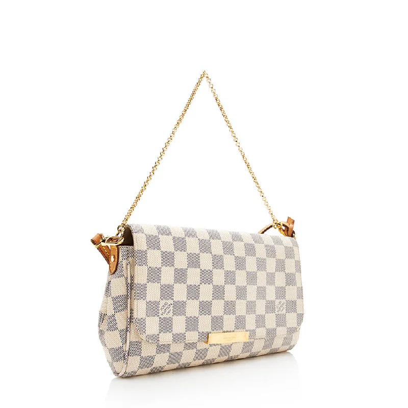 Louis Vuitton Damier Azur Favorite MM Shoulder Bag (18975)