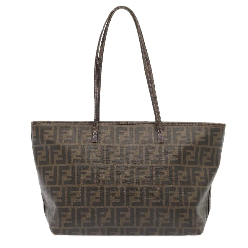 FENDI Zucca Canvas Tote Bag Brown Black  88673