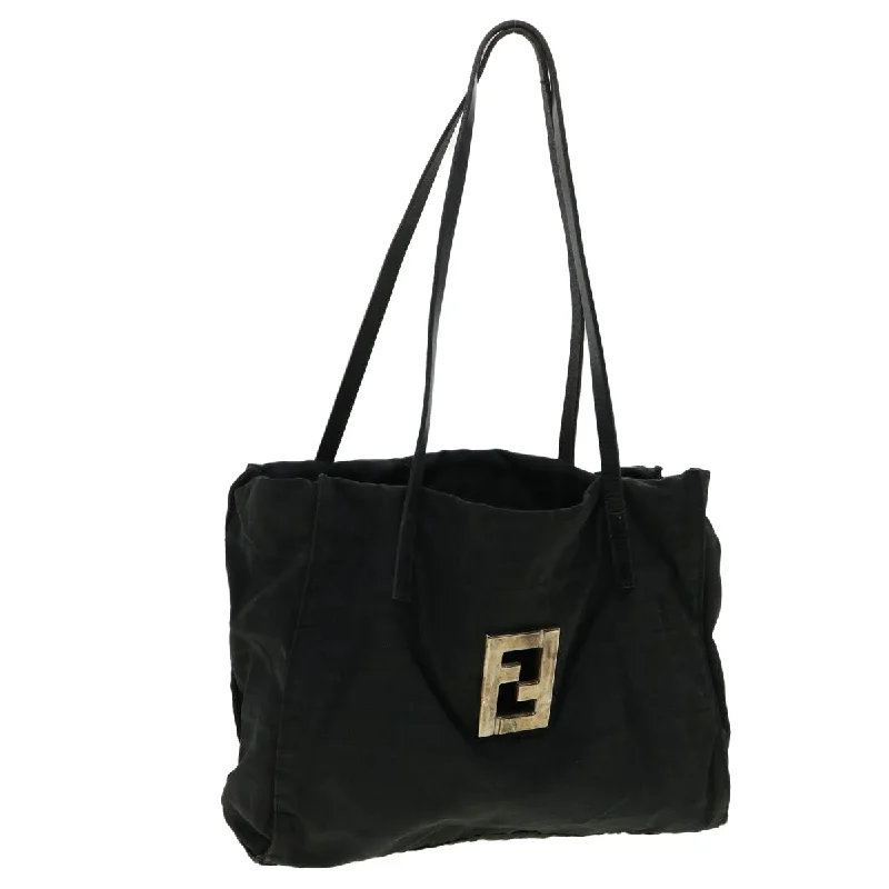 FENDI Zucca Canvas Tote Bag Nylon Black  rd3648