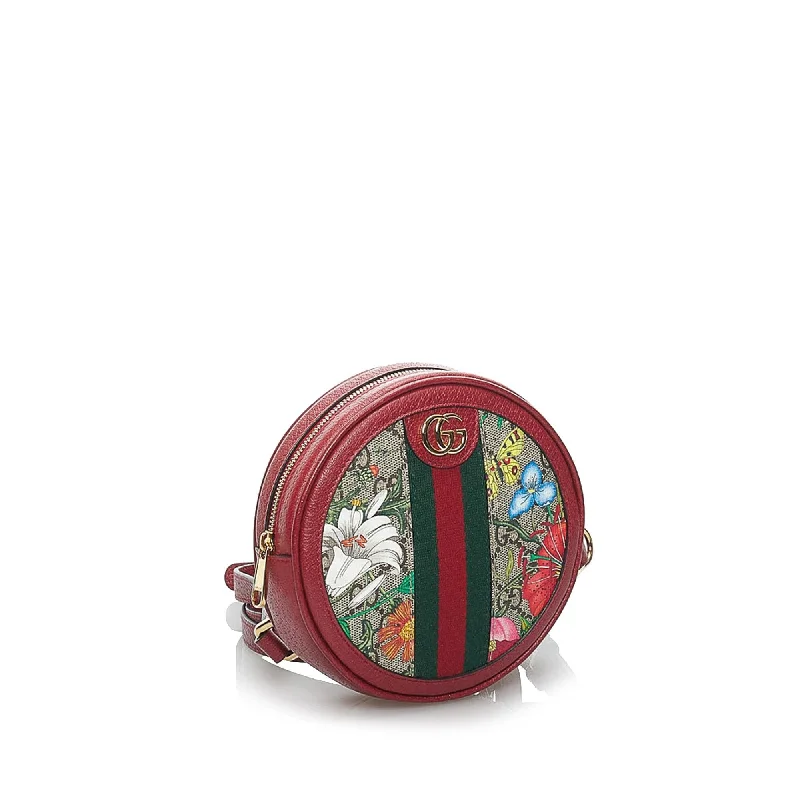 Gucci GG Supreme Flora Ophidia Round Backpack (SHG-vMOkxm)