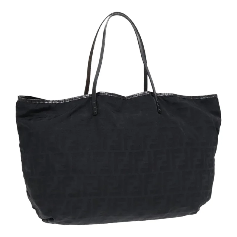 FENDI Zucca Canvas Tote Bag Nylon Black  bs18020