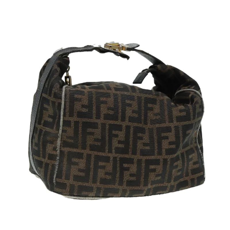 FENDI Zucca Canvas Vanity Bag Brown Black gold  ep5316