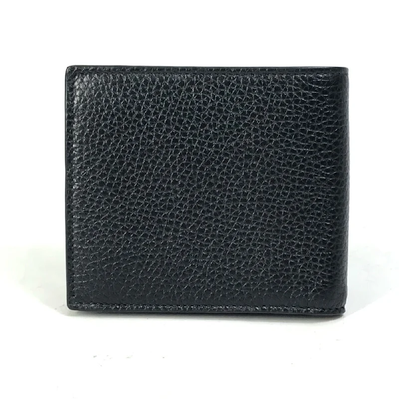 GUCCI Folded wallet 473922 leather black GG mens Secondhand