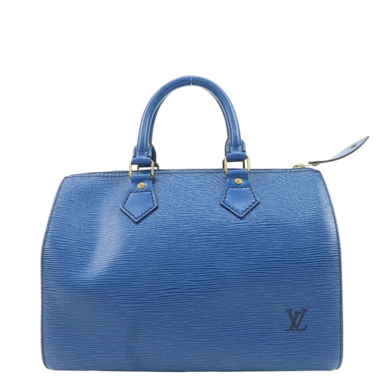 Louis Vuitton Epi Speedy 25 Hand Bag Boston Bag Blue M43015