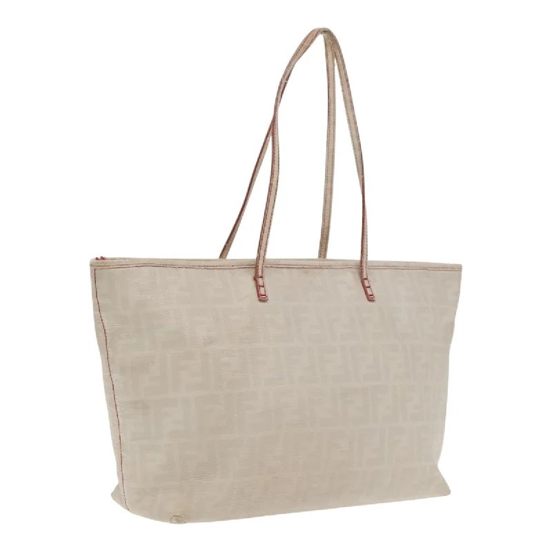 FENDI Zucca Canvas Tote Bag White  94234