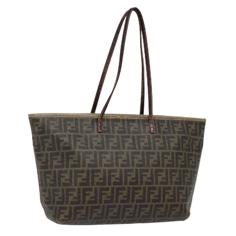 FENDI Zucca Canvas Tote Bag Brown Gold  78561