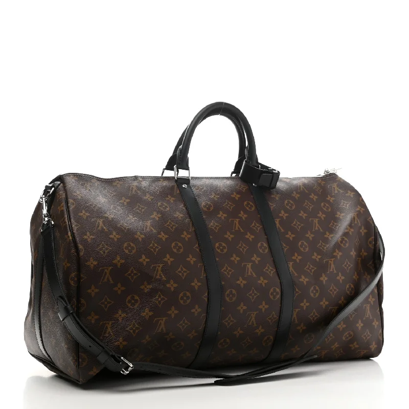 LOUIS VUITTON MONOGRAM MACASSAR KEEPALL BANDOULLIERE 55