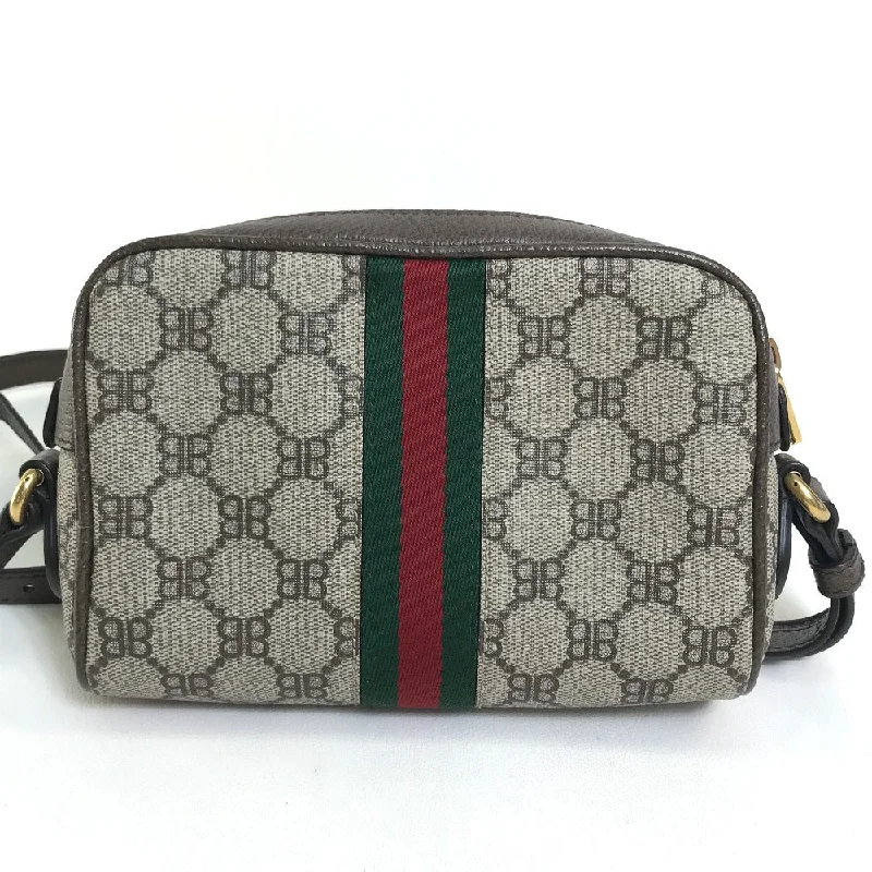 GUCCI Shoulder Bag 680128 GG Supreme Canvas Beige x brown GG BB logo Hacker camera bag Women Secondhand