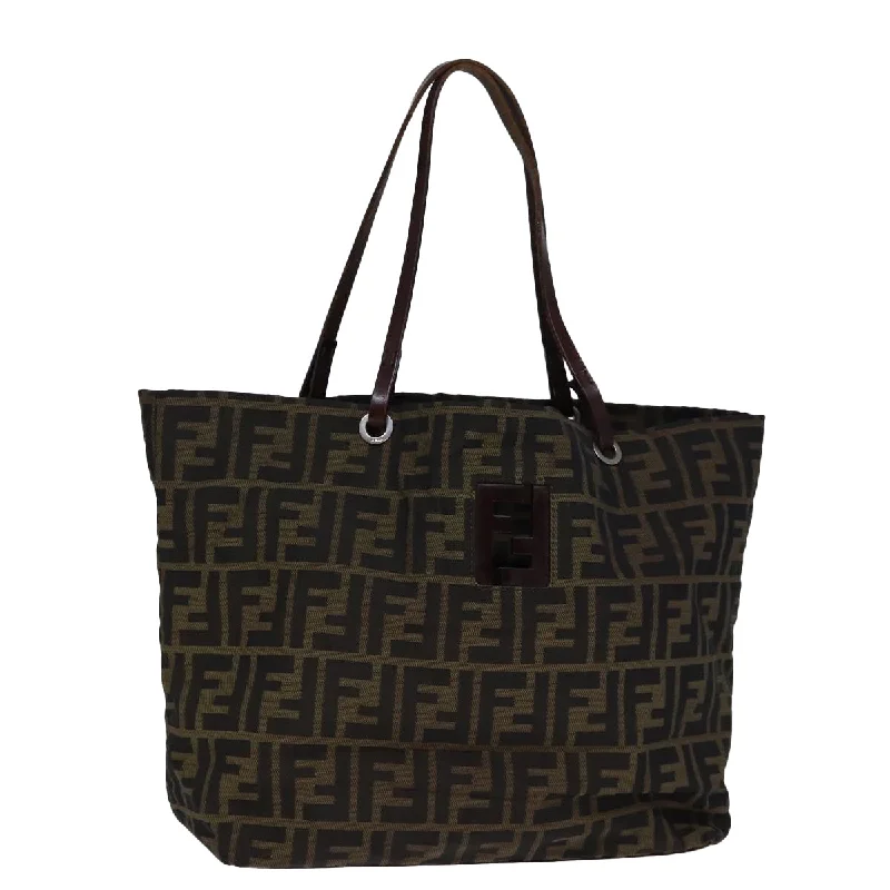 FENDI Zucca Canvas Tote Bag Brown  72779