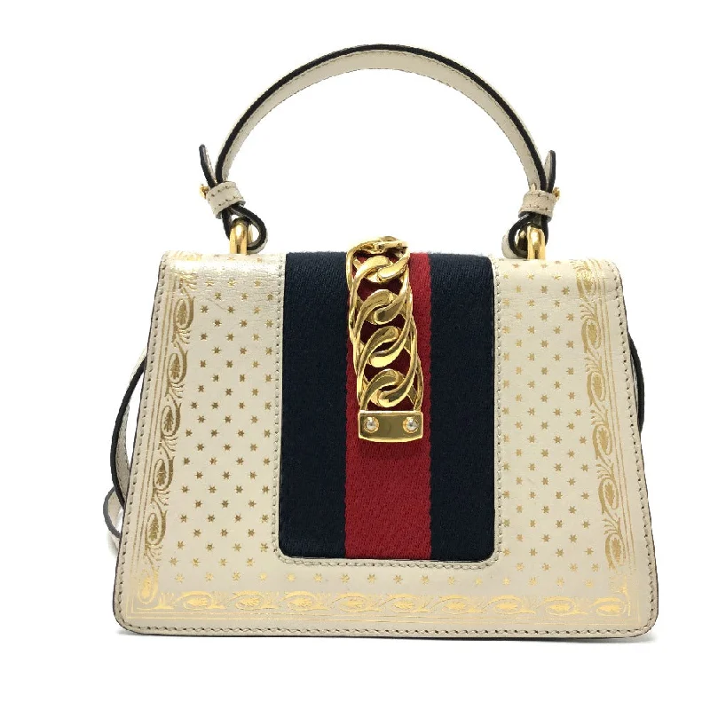 GUCCI Shoulder Bag 470270 leather white Silvi Women Secondhand