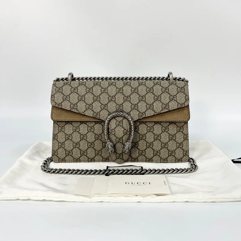 Gucci Dionysus Brown GG Canvas Shoulder Bag 28x17x9cm