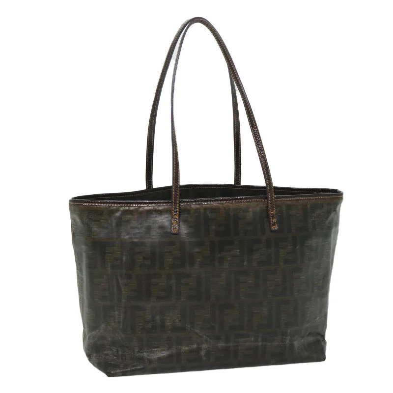 FENDI Zucca Canvas Tote Bag Brown  bs9220