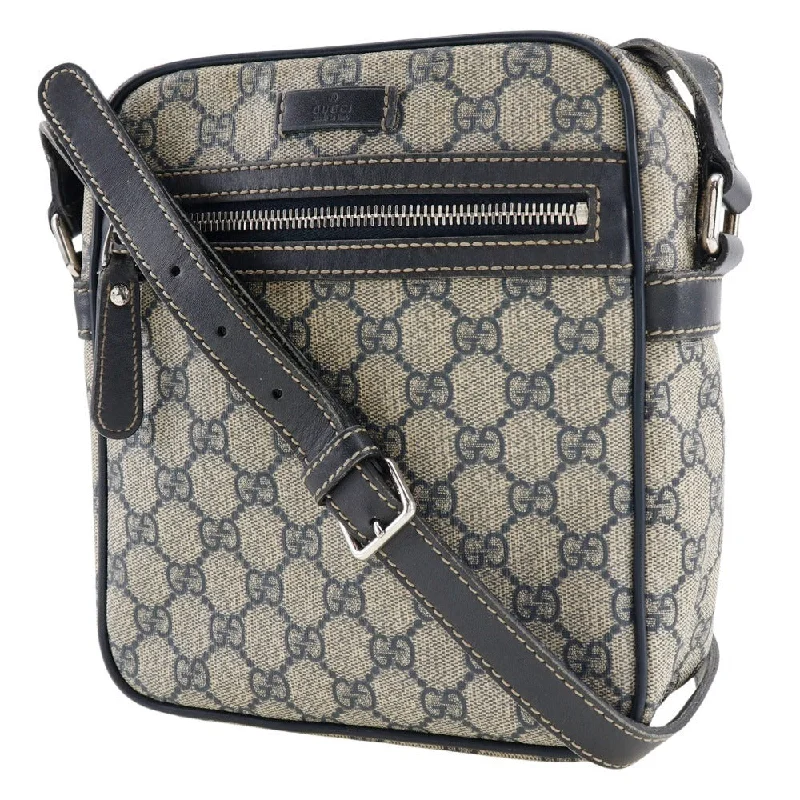 GUCCI Shoulder Bag 233268 525040 GG plus Gray / navy GG plus unisex(Unisex) Used