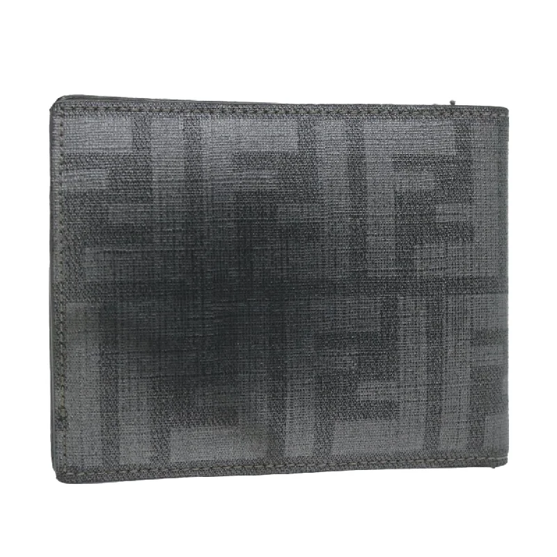 FENDI Zucca Canvas Wallet Gray  am5394