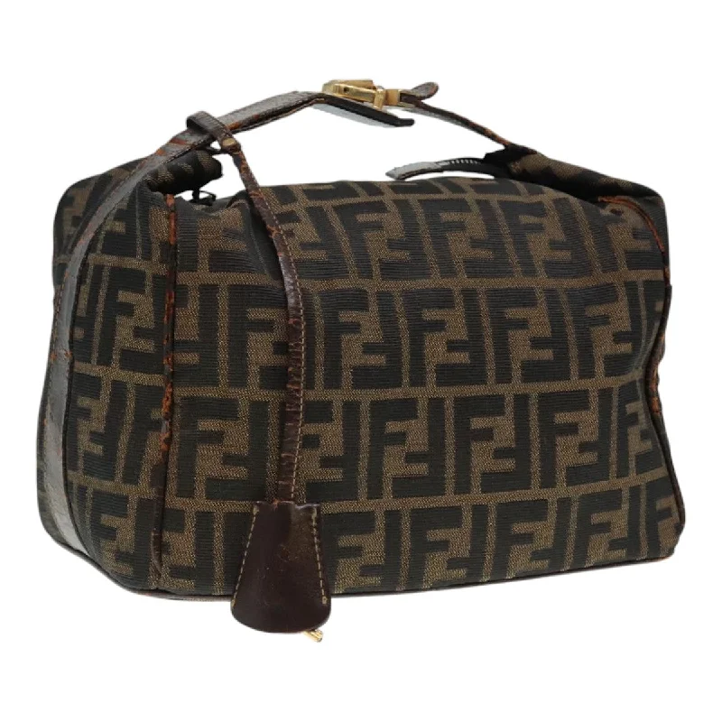 FENDI Zucca Canvas Hand Bag Brown  bs18022