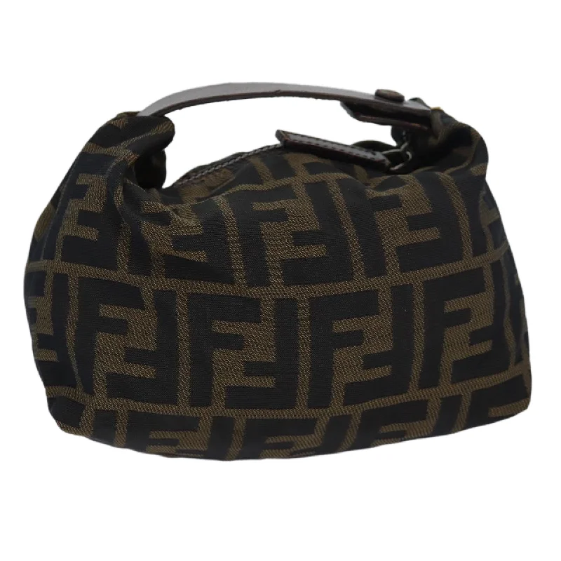 FENDI Zucca Canvas hand Pouch Brown  fm3631