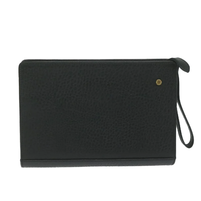 BURBERRYSs Clutch Bag Leather Black  ac2560