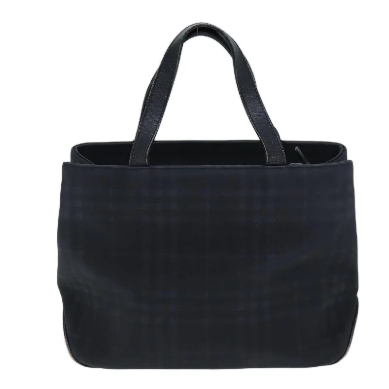 BURBERRY Nova Check Hand Bag Nylon Black  73147