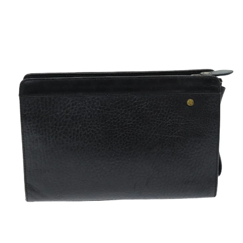 BURBERRYSs Clutch Bag Leather Black  bs14433