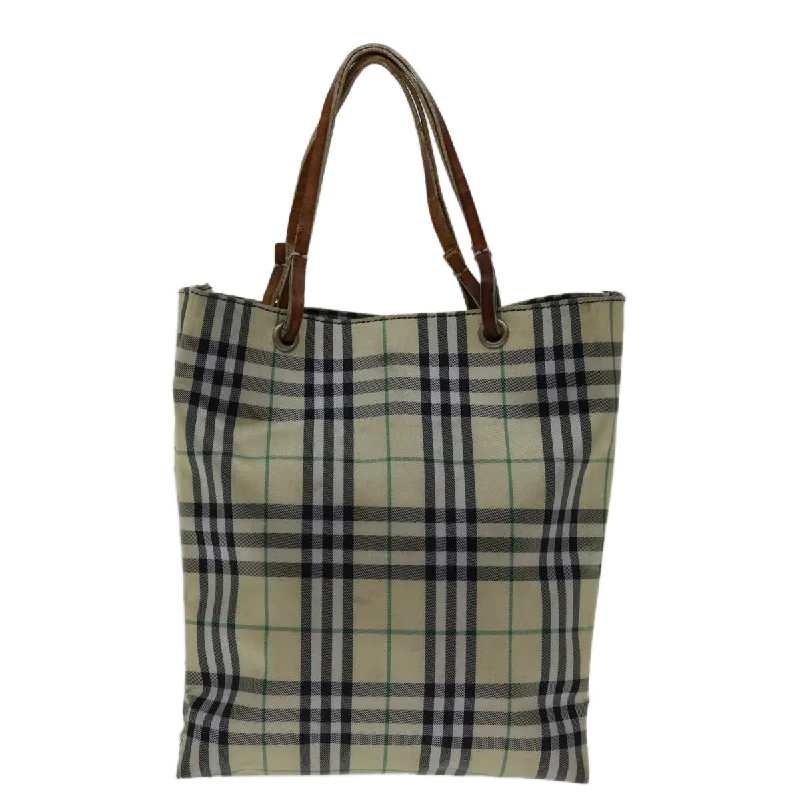 BURBERRY Nova Check Hand Bag Nylon Beige  bs12545