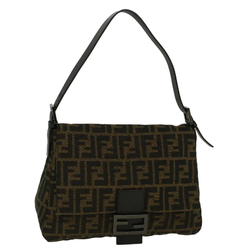 FENDI Zucca Canvas Mamma Baguette Shoulder Bag Brown  57364