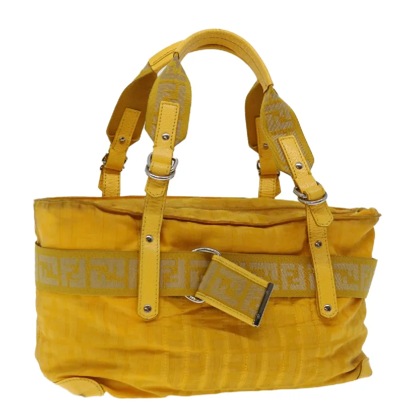 FENDI Zucca Canvas Hand Bag Yellow  ac2820