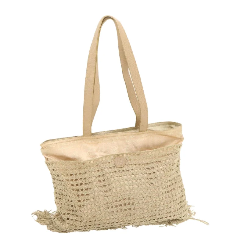 FENDI Zucca Canvas Net Tote Bag Beige  rd1125