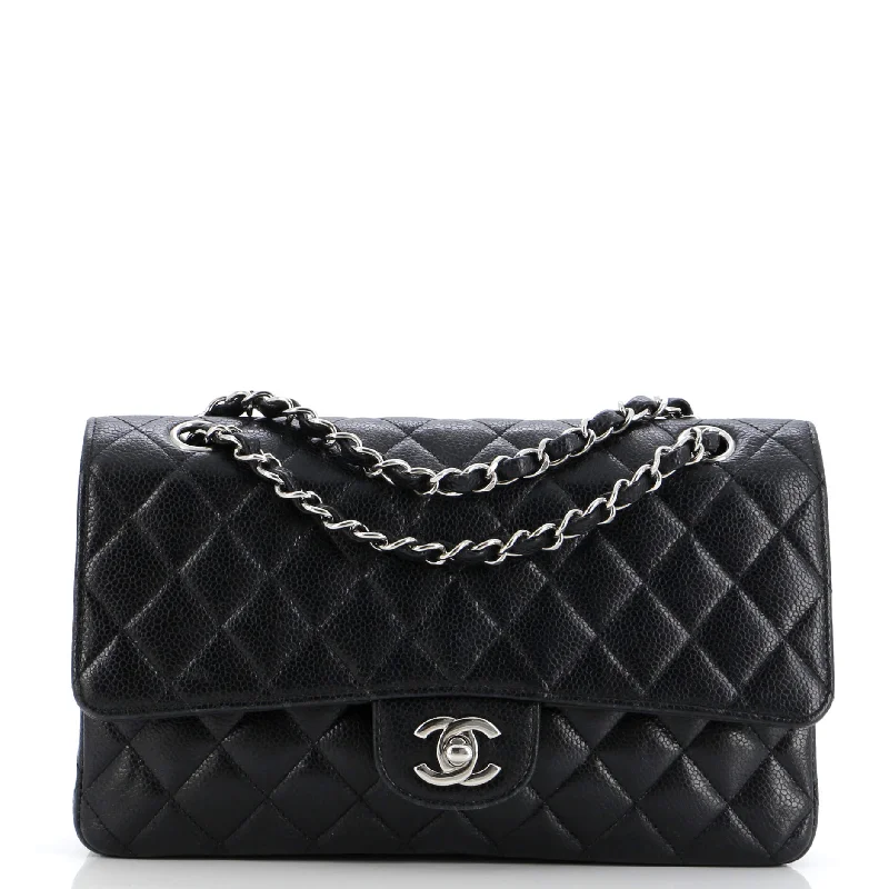 Classic Double Flap Bag Quilted Caviar Medium