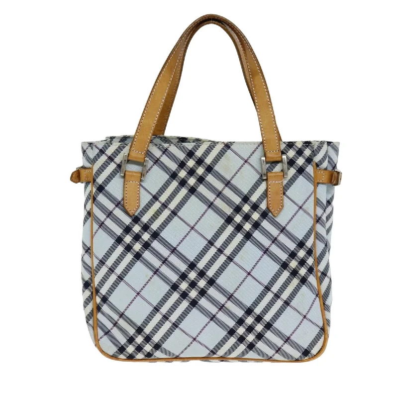 BURBERRY Nova Check Hand Bag Light Blue  80074