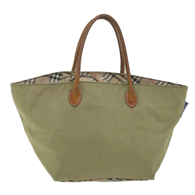 BURBERRYSs Blue Label Tote Bag Nylon Khaki  ki3744