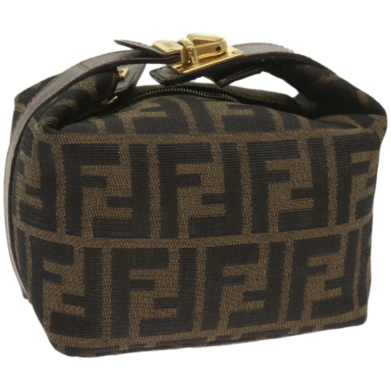 FENDI Zucca Canvas Mini Hand Bag Black Brown  am5871A