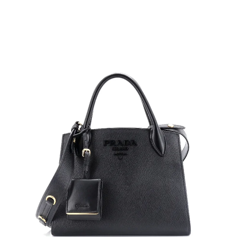 Monochrome Tote Saffiano with City Calf Small