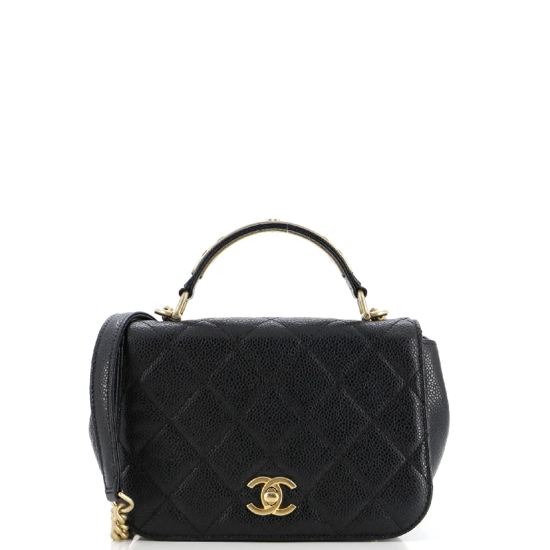 Carry Around Flap Bag Quilted Caviar Mini