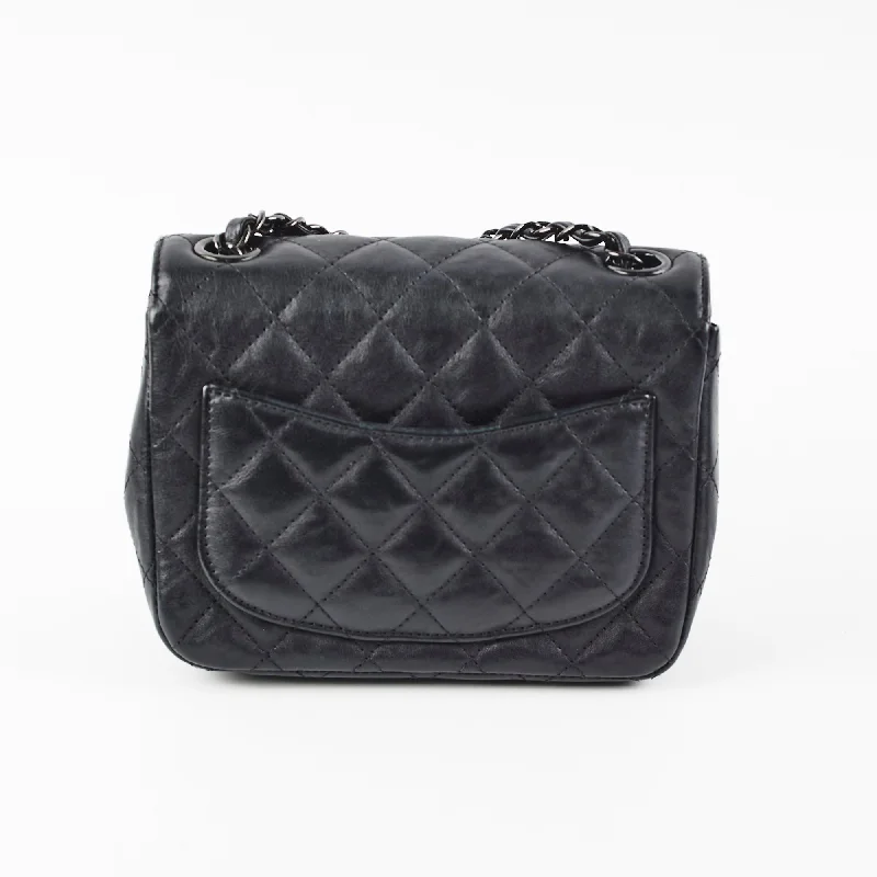 Chanel Mini Square Calfskin So Black