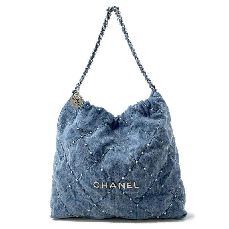 CHANEL CHANEL 22 Matelasse Blue AS3261 Denim