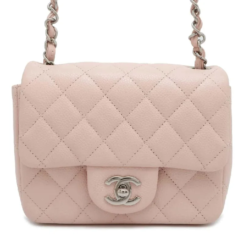 CHANEL Mini Matelasse ChainShoulder Bag Baby Pink A35200 Caviar Leather Size Mini